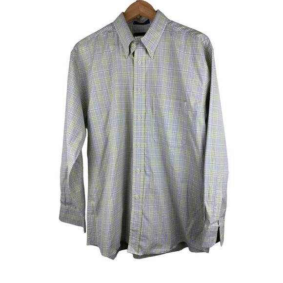 Pendleton Size L Light Gray Green Plaid Button Up Shirt - Picture 1 of 4